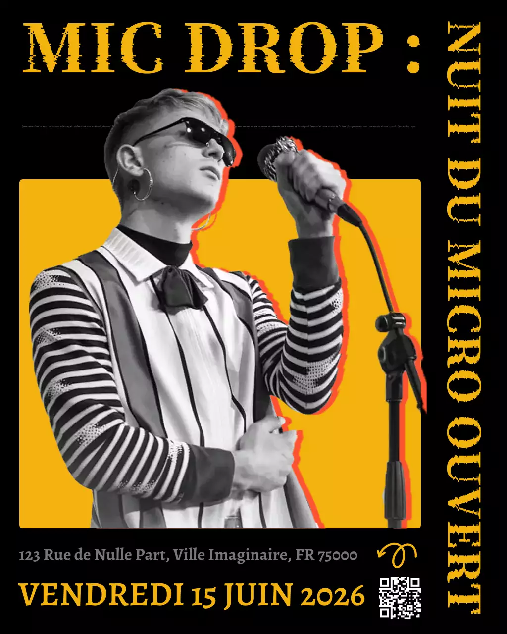 Événement musical rétro beige