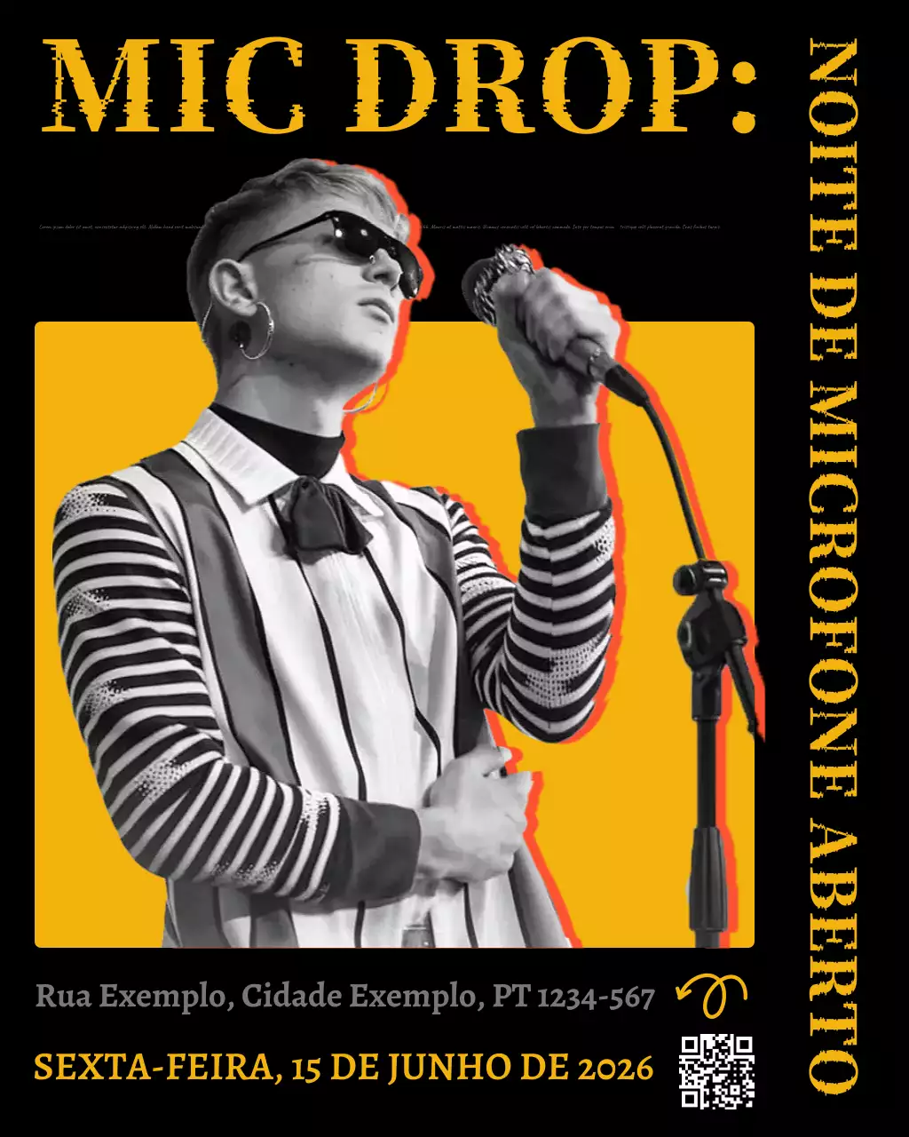 Evento de música retrô bege