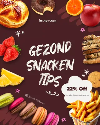 bruin handgetekende moderne food retail trade promotion instagram post
