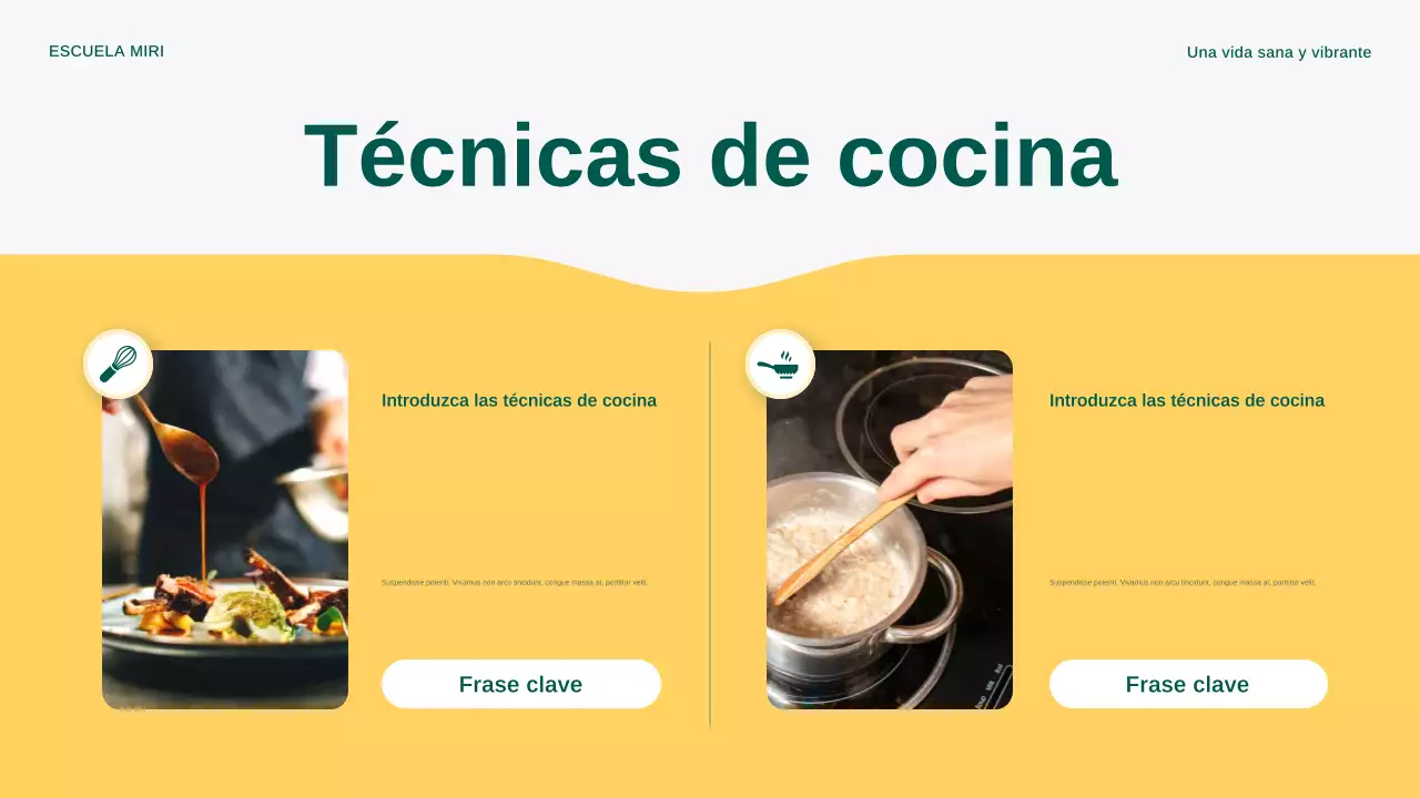 Presentación del anuncio de cocina moderna al aire libre en amarillo