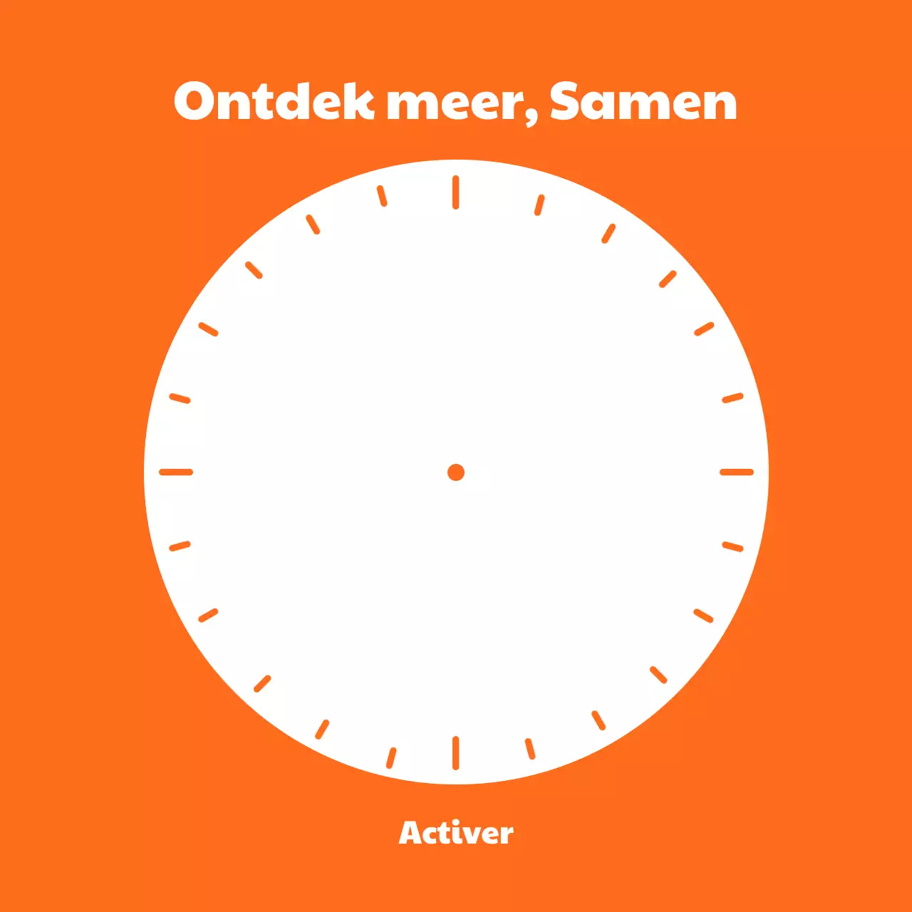 Minimalistisch briefpapier met een eenvoudige klokillustratie