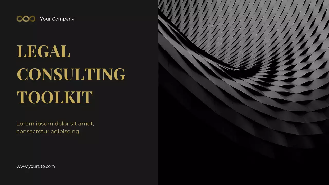 Black and Gold Bold Photocentric Legal Consulting Toolkit Presentation