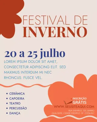 Anúncio do Orange Cute Festival no Instagram