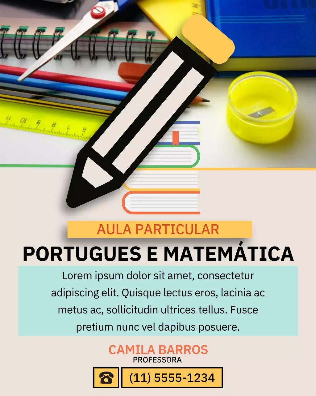 Publicação de propaganda amarela sobre educação moderna no Instagram