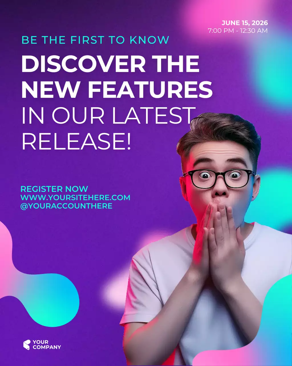 Modern Abstract Tech Science Launch Instagram Post