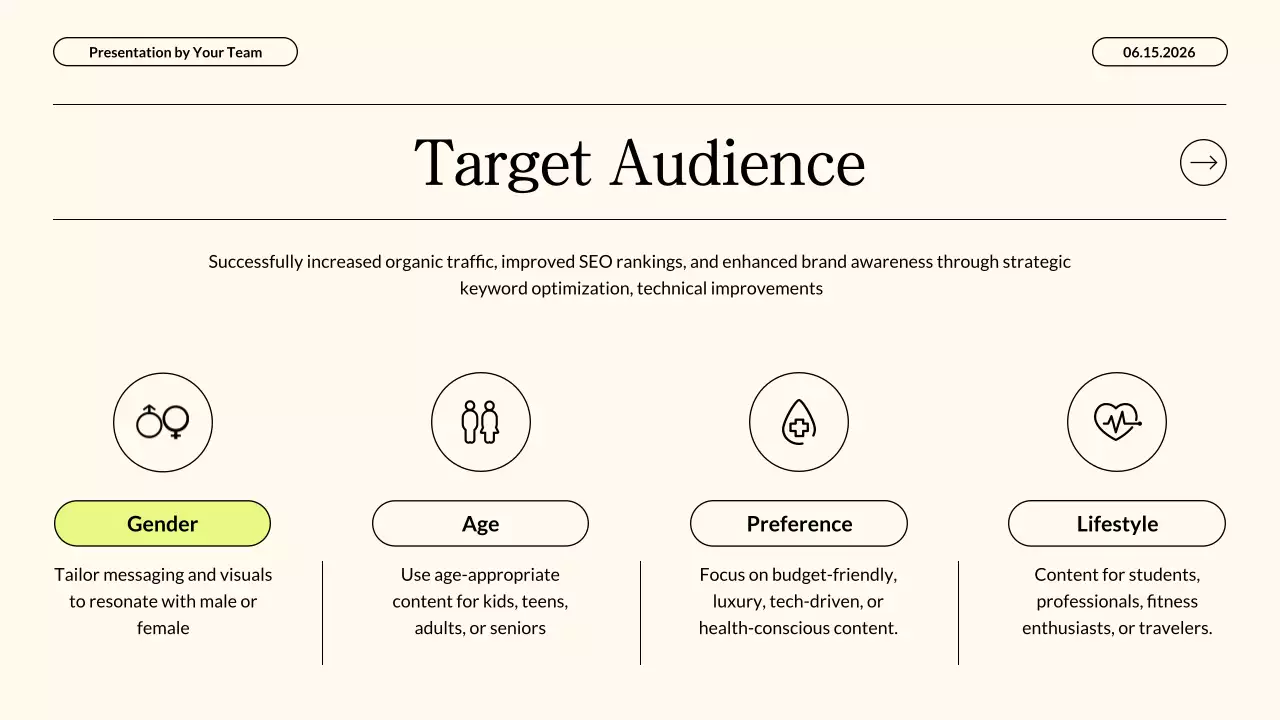 Modern Neon Beige Content Marketing Strategy Business Presentation