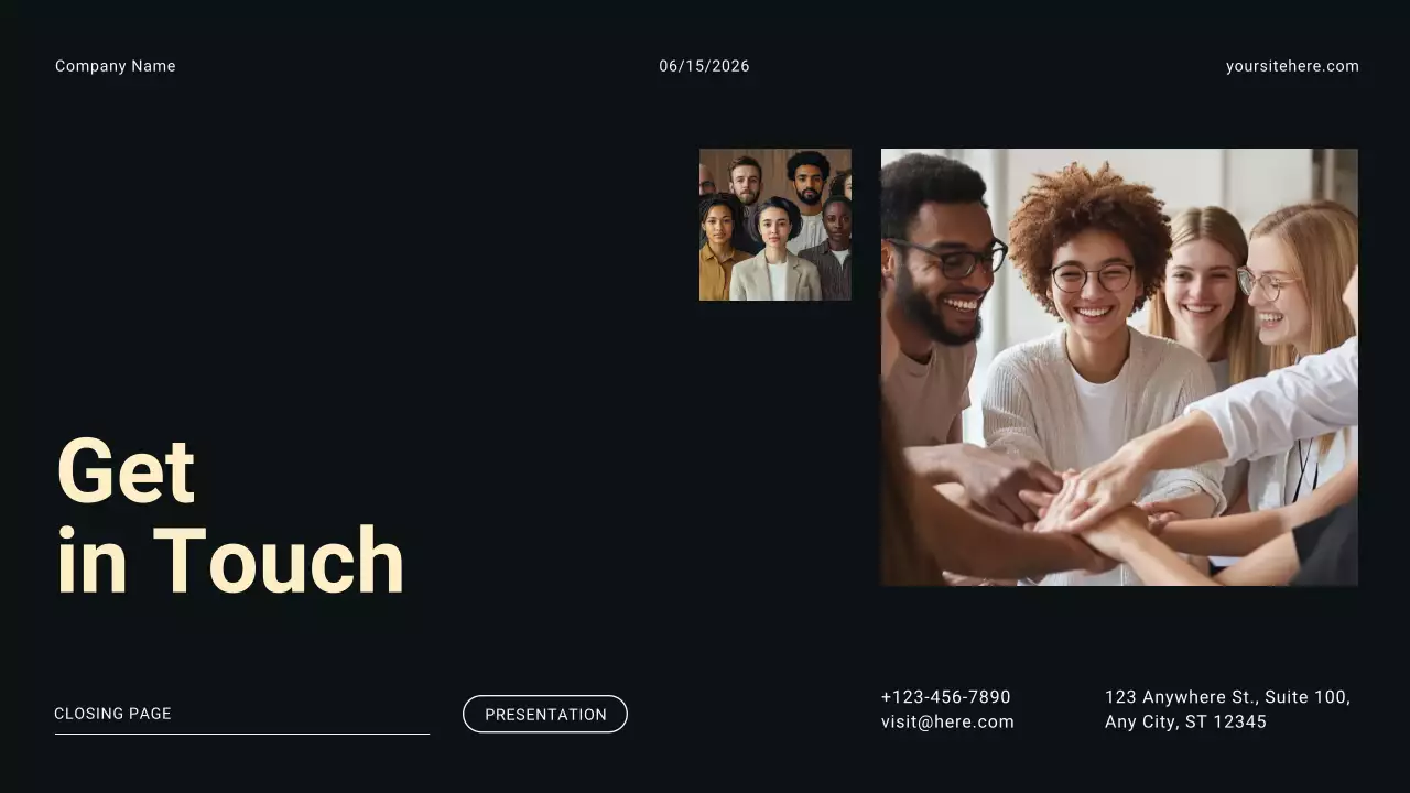 Apresentação de introdução à agência de marketing digital minimalista moderno em preto e branco