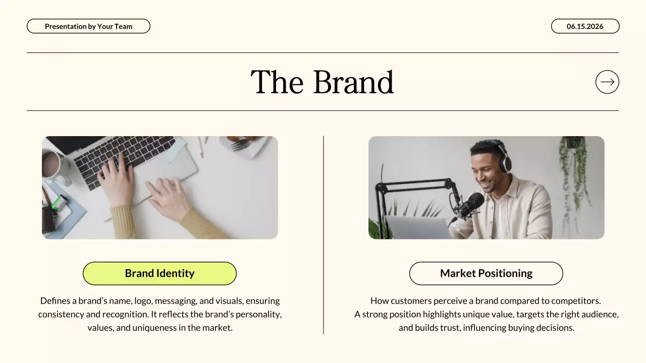 Modern Neon Beige Content Marketing Strategy Business Presentation