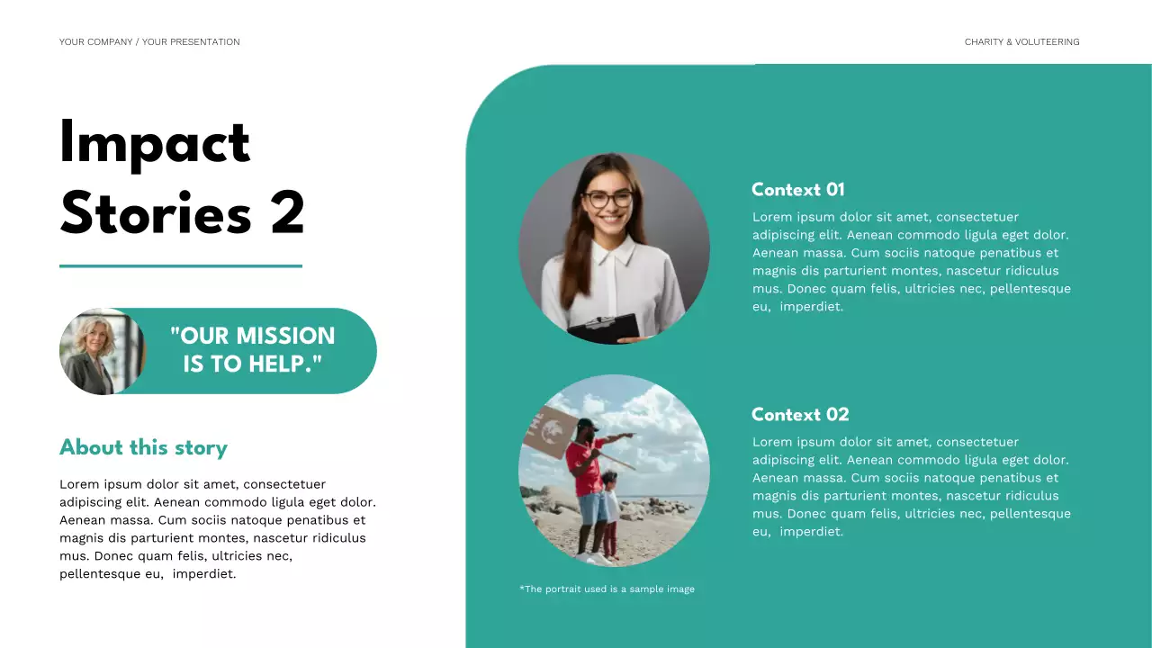 Teal Minimal Fundraising Proposal Presentation