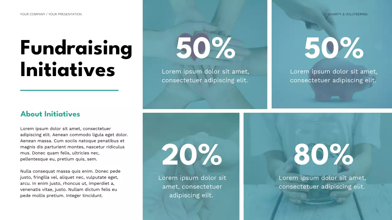 Teal Minimal Fundraising Proposal Presentation