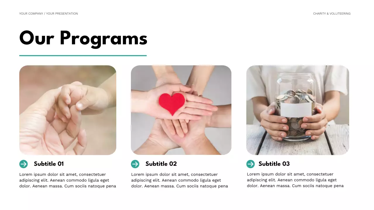 Teal Minimal Fundraising Proposal Presentation