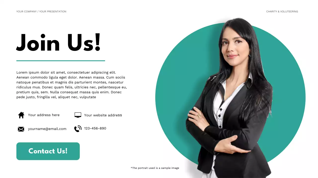 Teal Minimal Fundraising Proposal Presentation