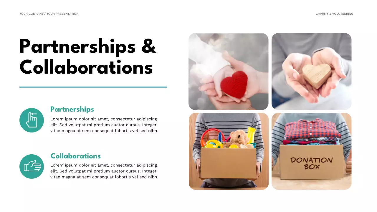 Teal Minimal Fundraising Proposal Presentation