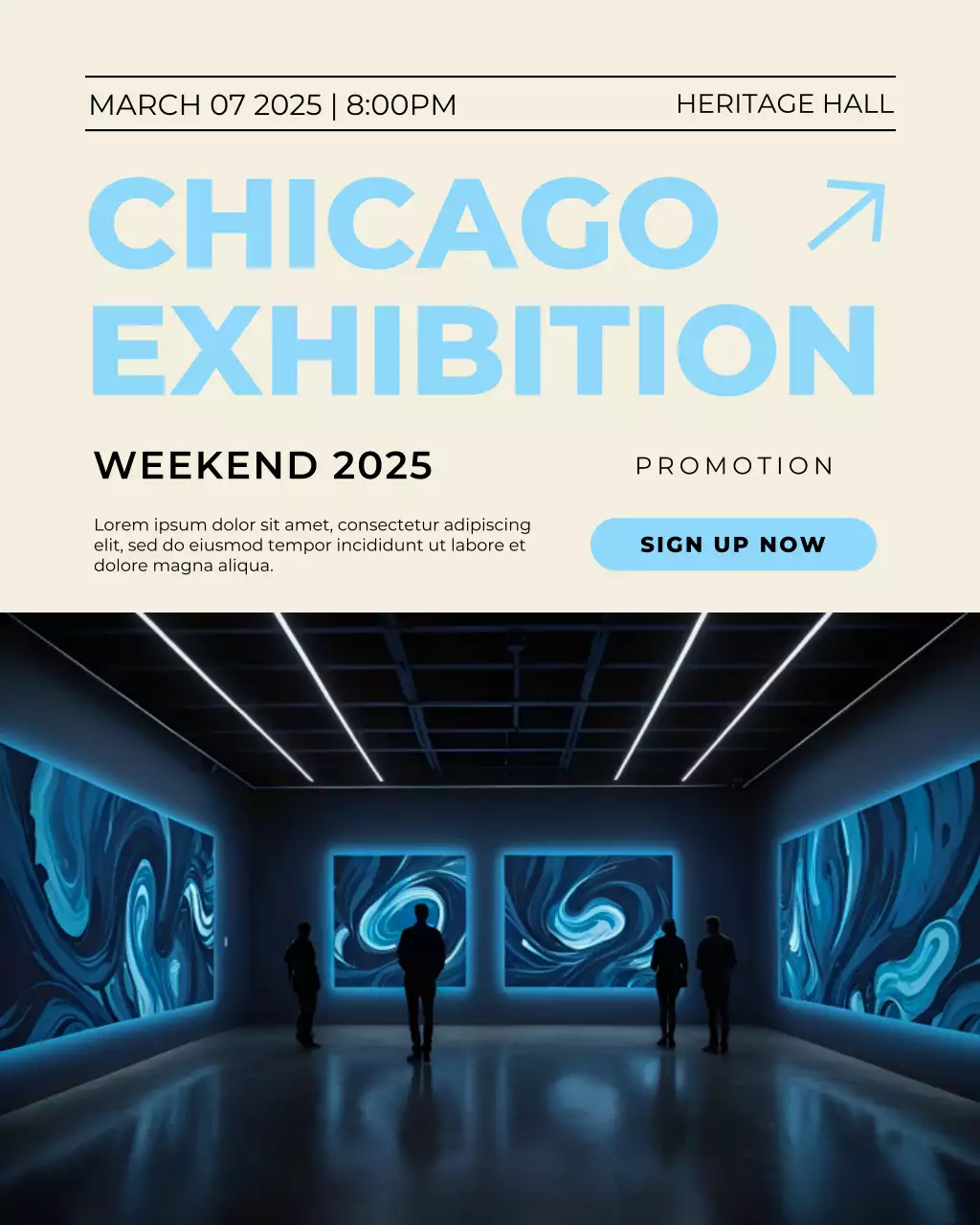 Red Art Exhibition Instagram Post