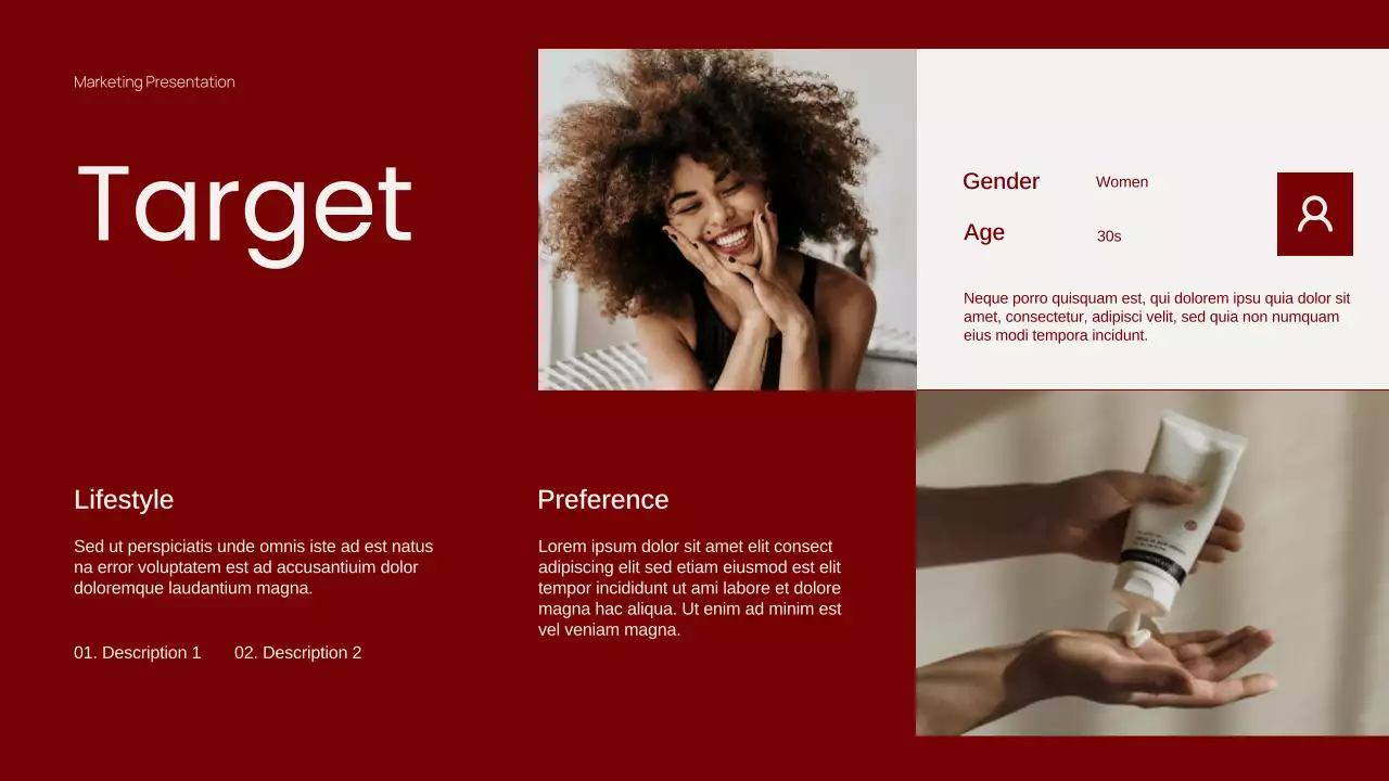 Trendy Red Minimal Content Marketing Presentation
