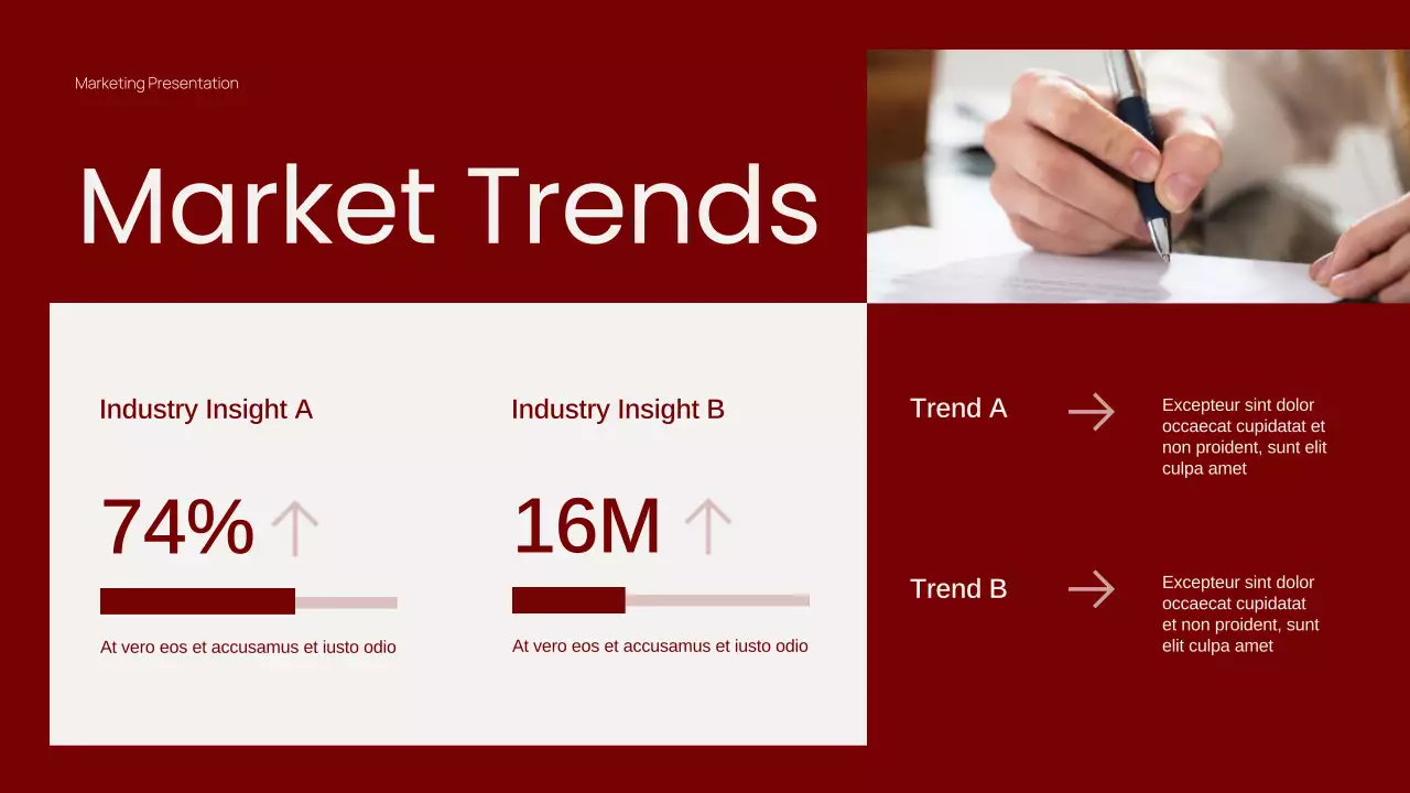 Trendy Red Minimal Content Marketing Presentation