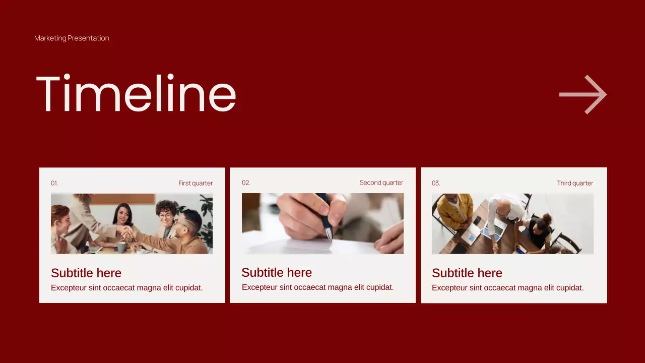 Trendy Red Minimal Content Marketing Presentation