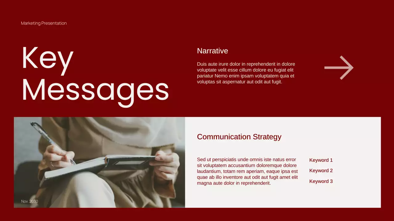 Trendy Red Minimal Content Marketing Presentation