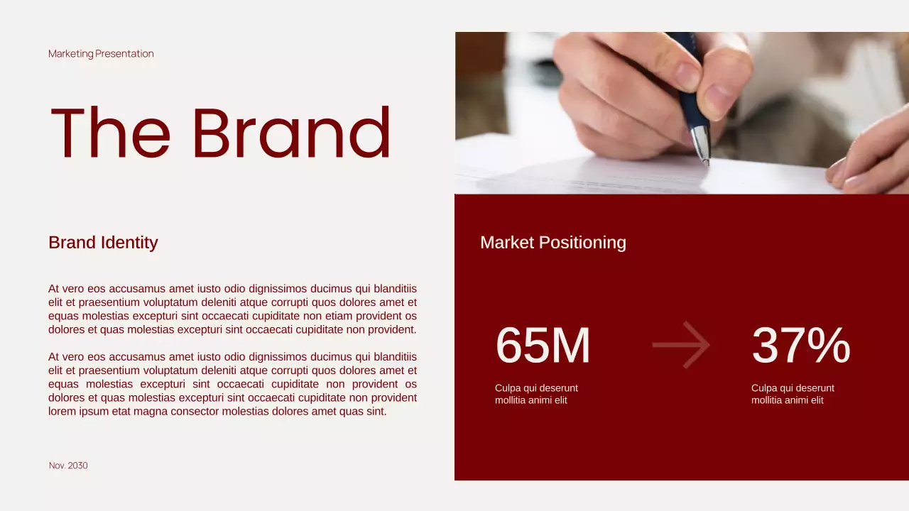 Trendy Red Minimal Content Marketing Presentation