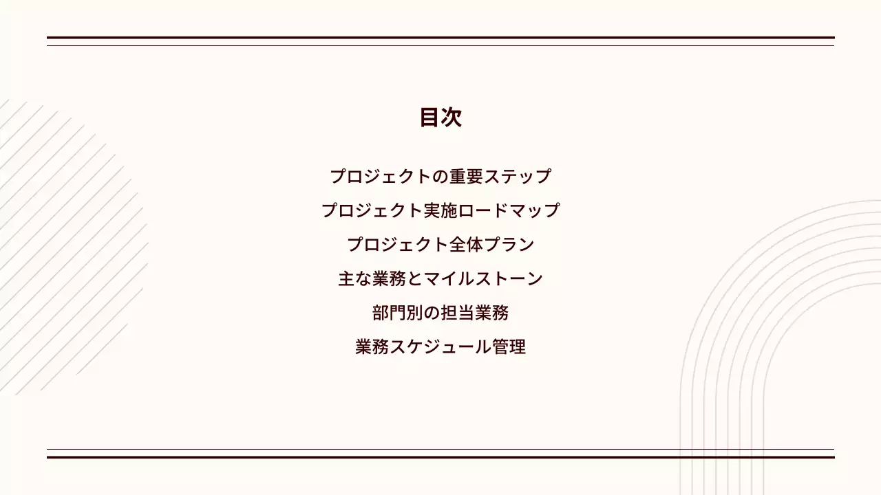 アイボリー シンプル 業務手順書 マニュアル プレゼンテーション