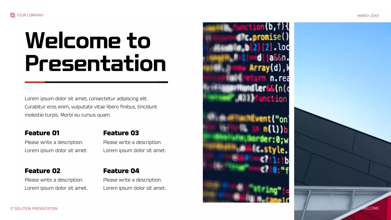 Red Modern IT Solution Presentation
