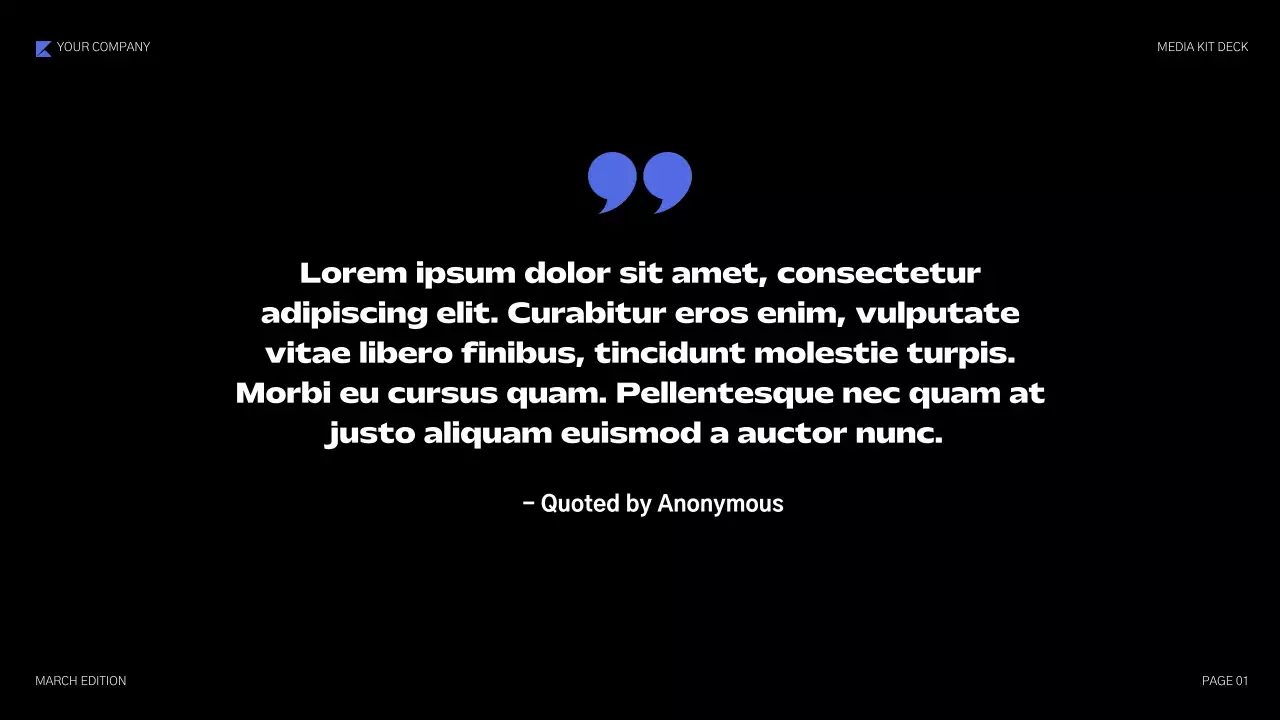 Blue Geometric Media Agency Pitch Presentation