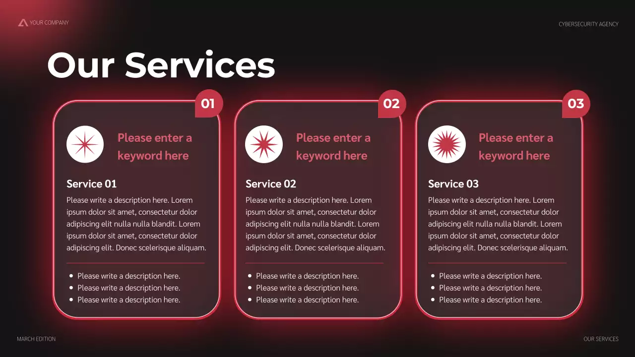 Red Modern Cybersecurity Agency Pitch Presentation