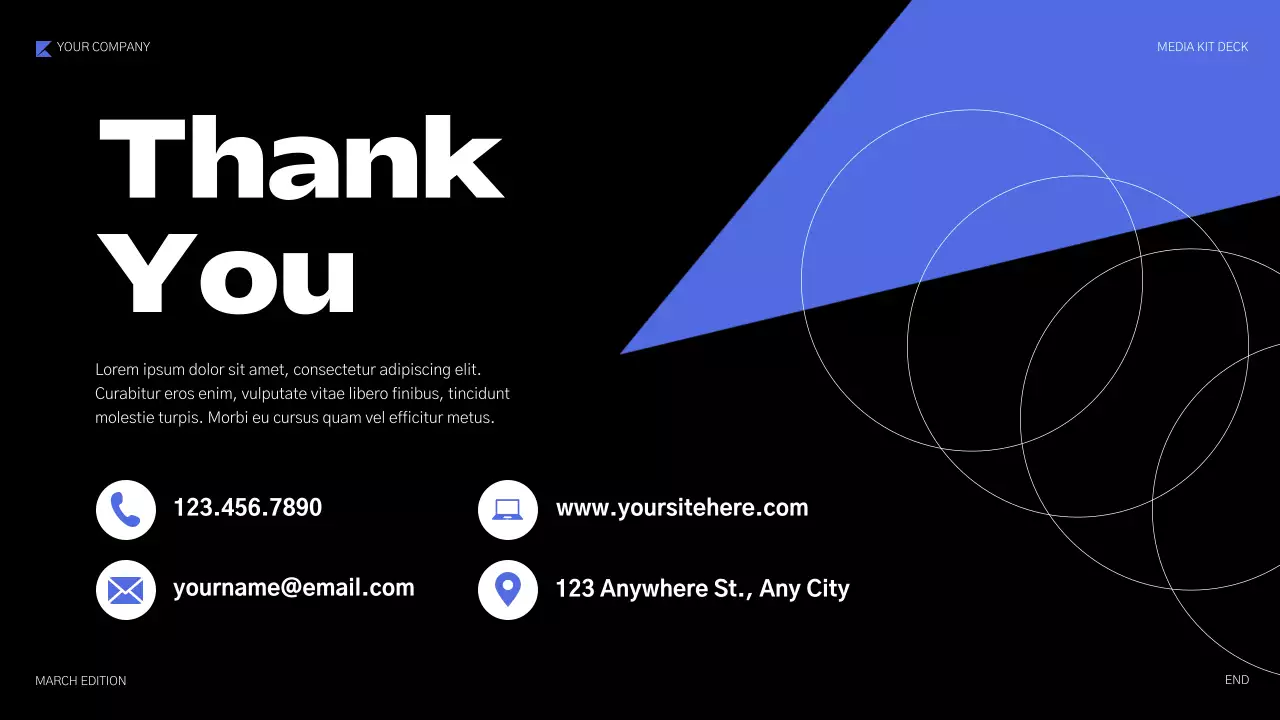 Blue Geometric Media Agency Pitch Presentation