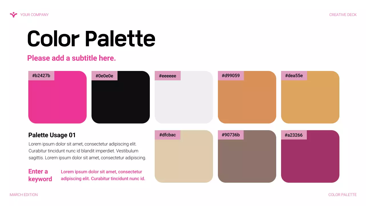 pink modern agency presentation