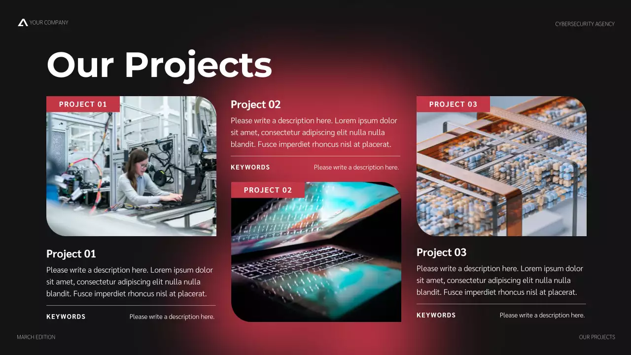 Red Modern Cybersecurity Agency Pitch Presentation