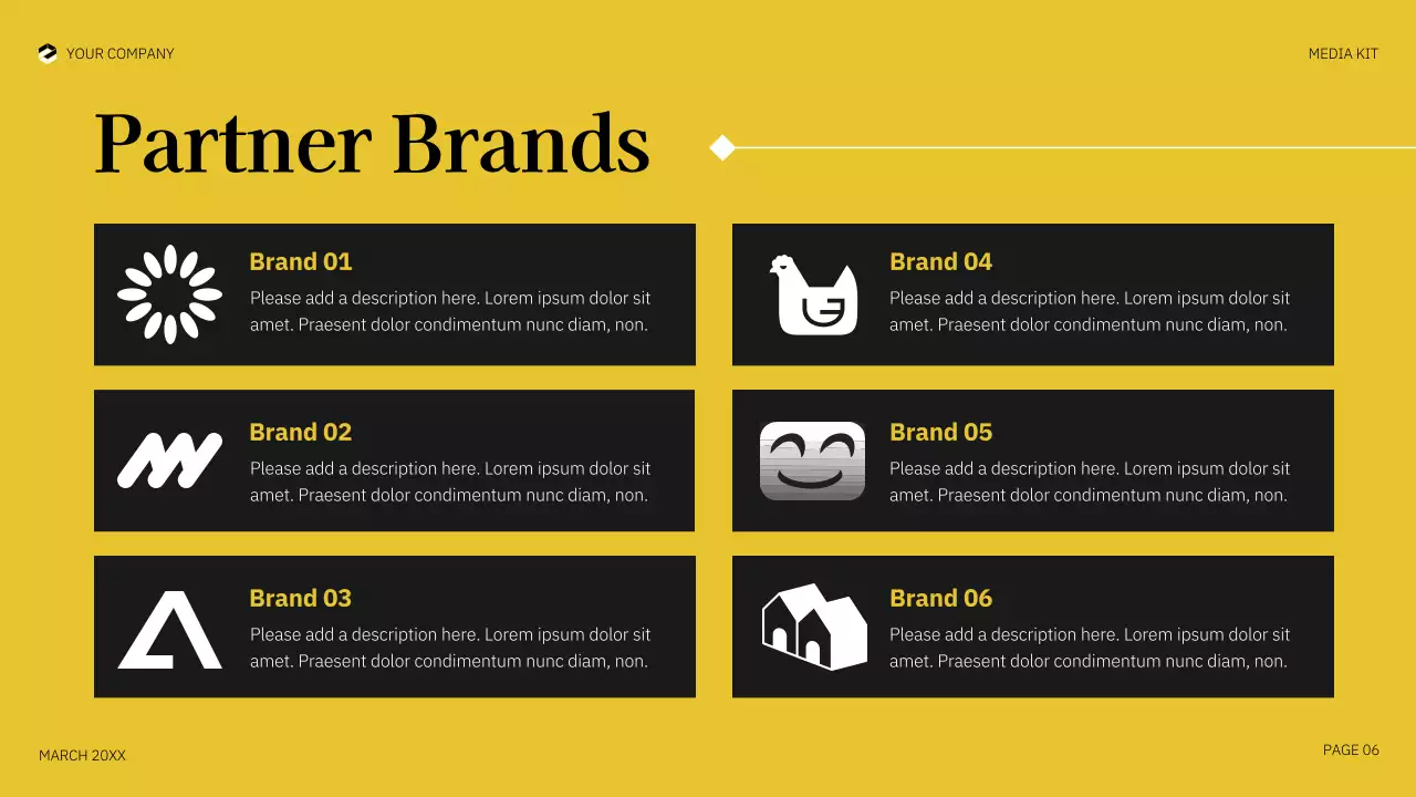 Yellow Bold Media Agency Pitch Presentation