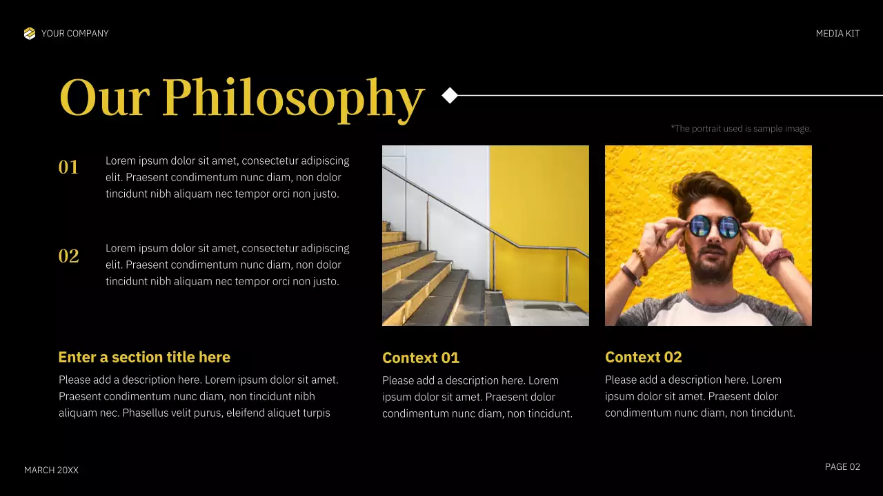 Yellow Bold Media Agency Pitch Presentation