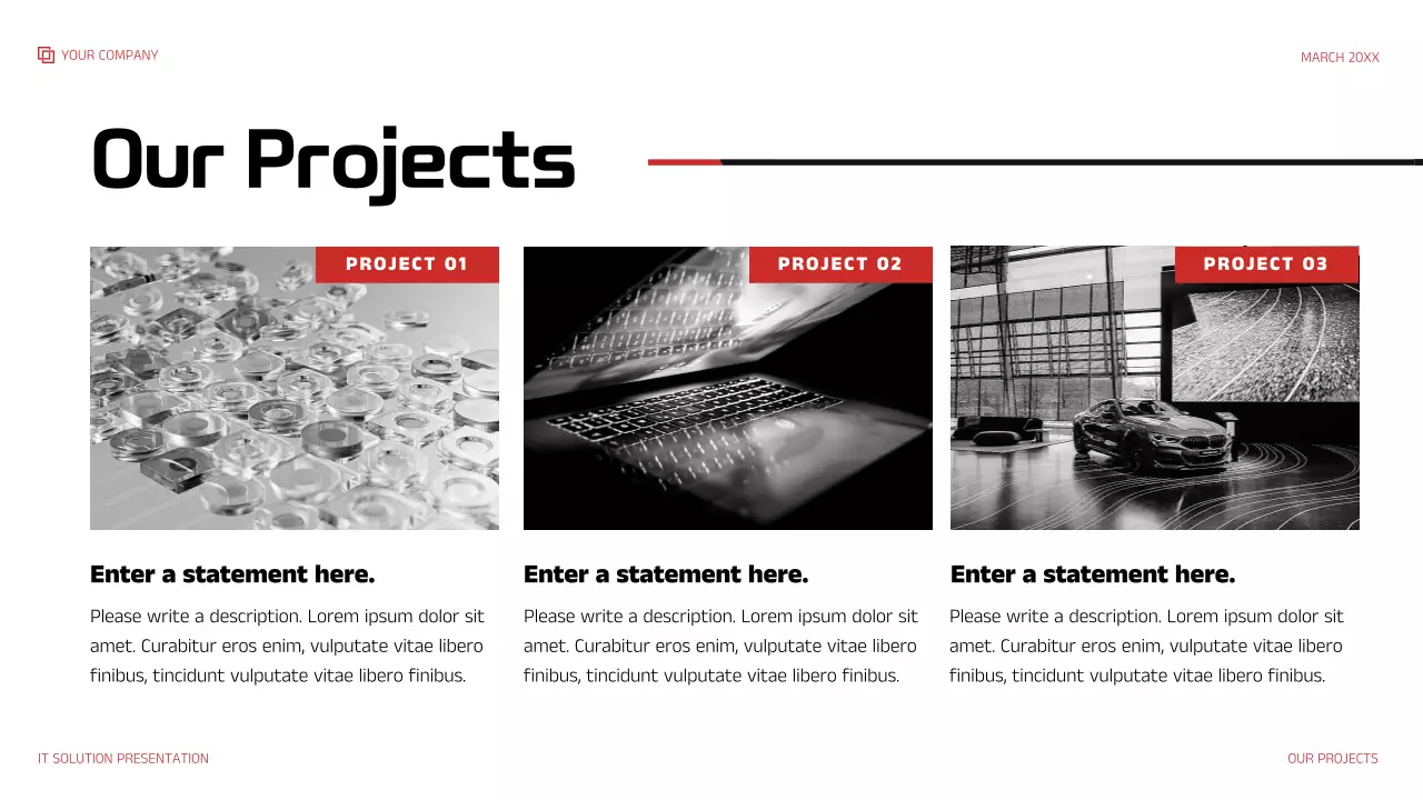 Red Modern IT Solution Presentation