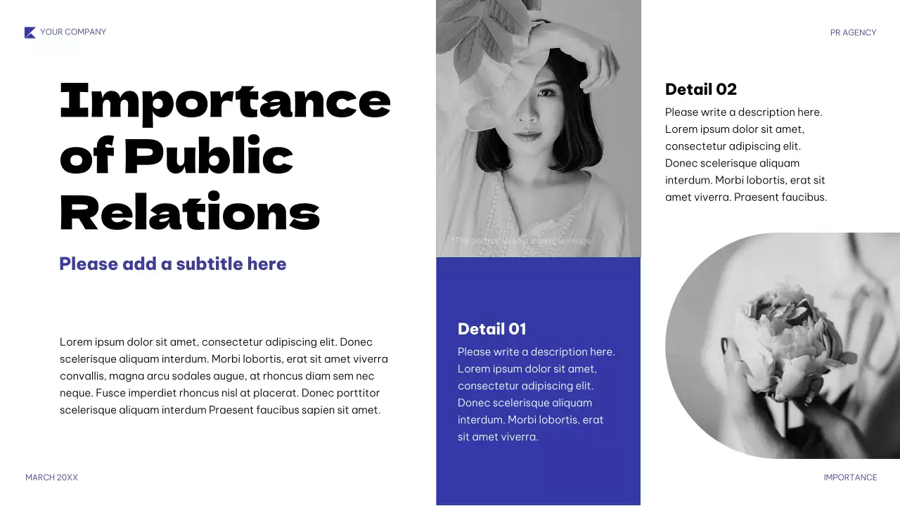 Blue Geometric PR Agency Pitch Presentation