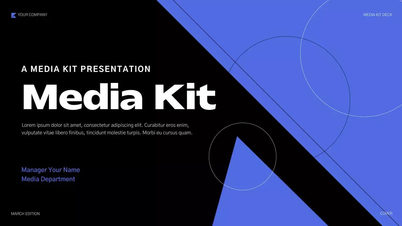 Blue Geometric Media Agency Pitch Presentation