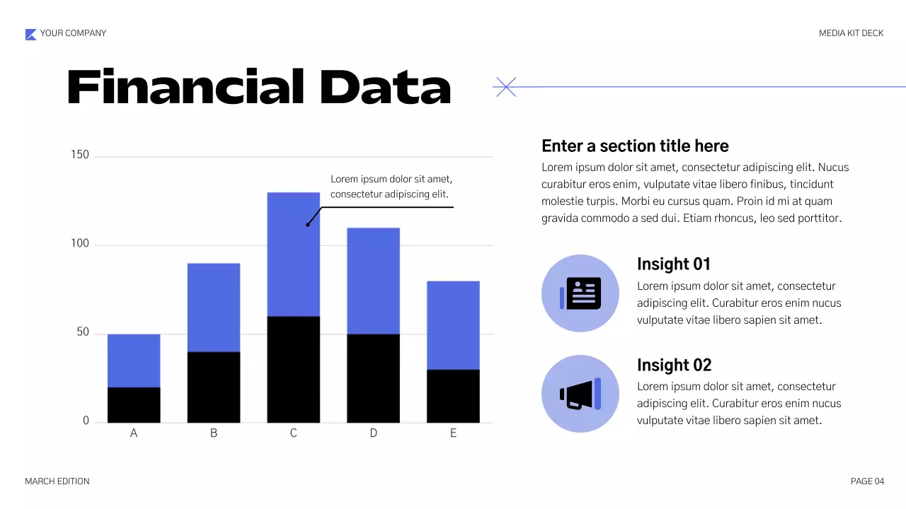 Blue Geometric Media Agency Pitch Presentation