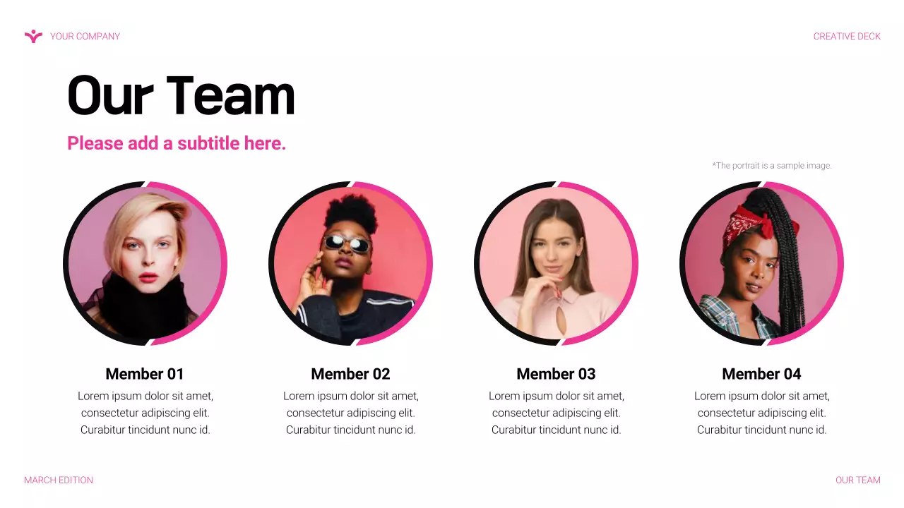 pink modern agency presentation