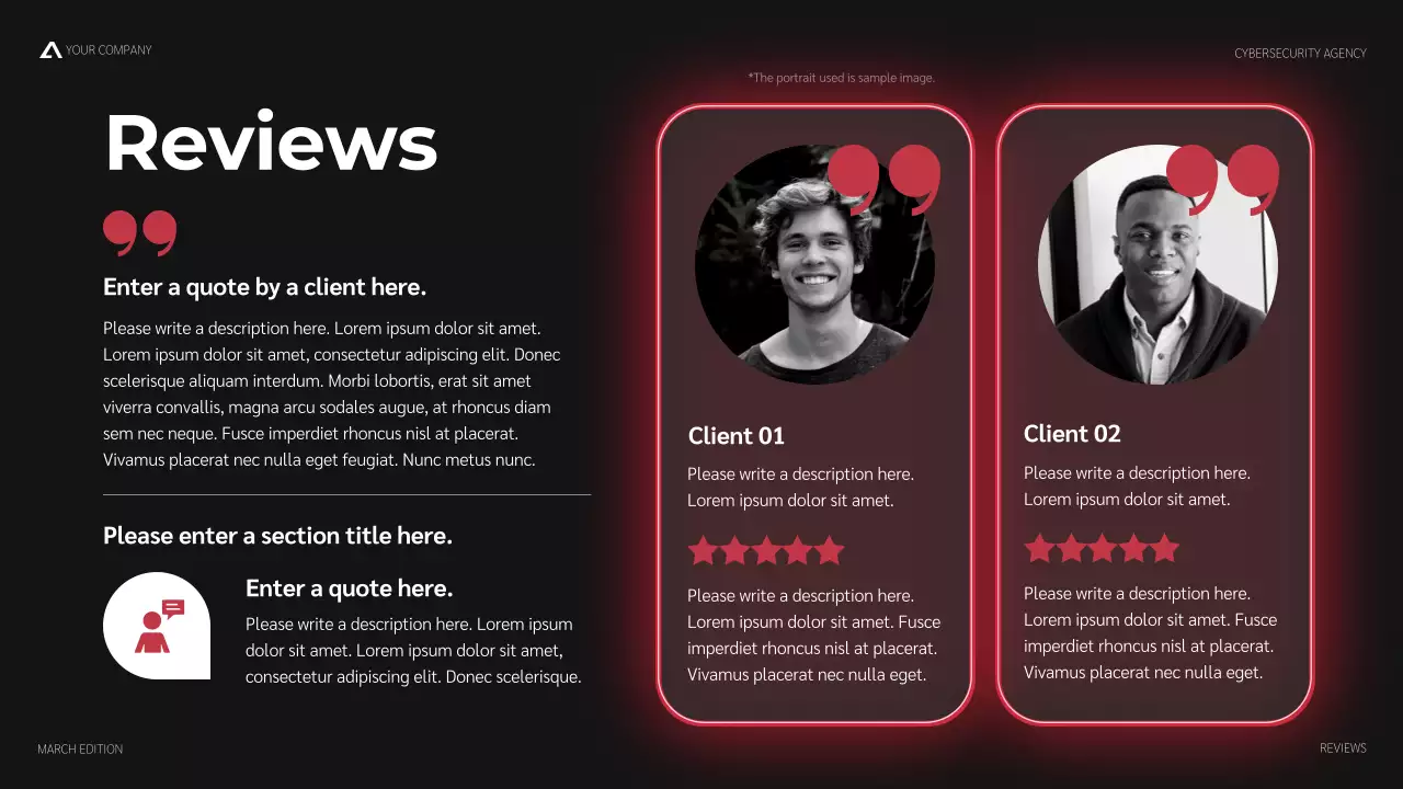 Red Modern Cybersecurity Agency Pitch Presentation