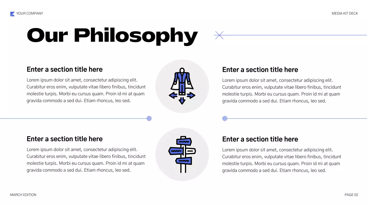 Blue Geometric Media Agency Pitch Presentation