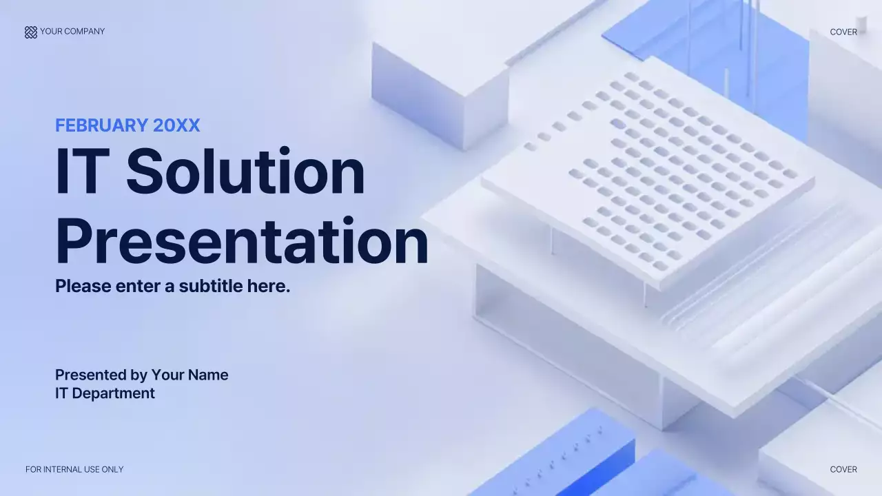 Blue Modern IT Solution Presentation
