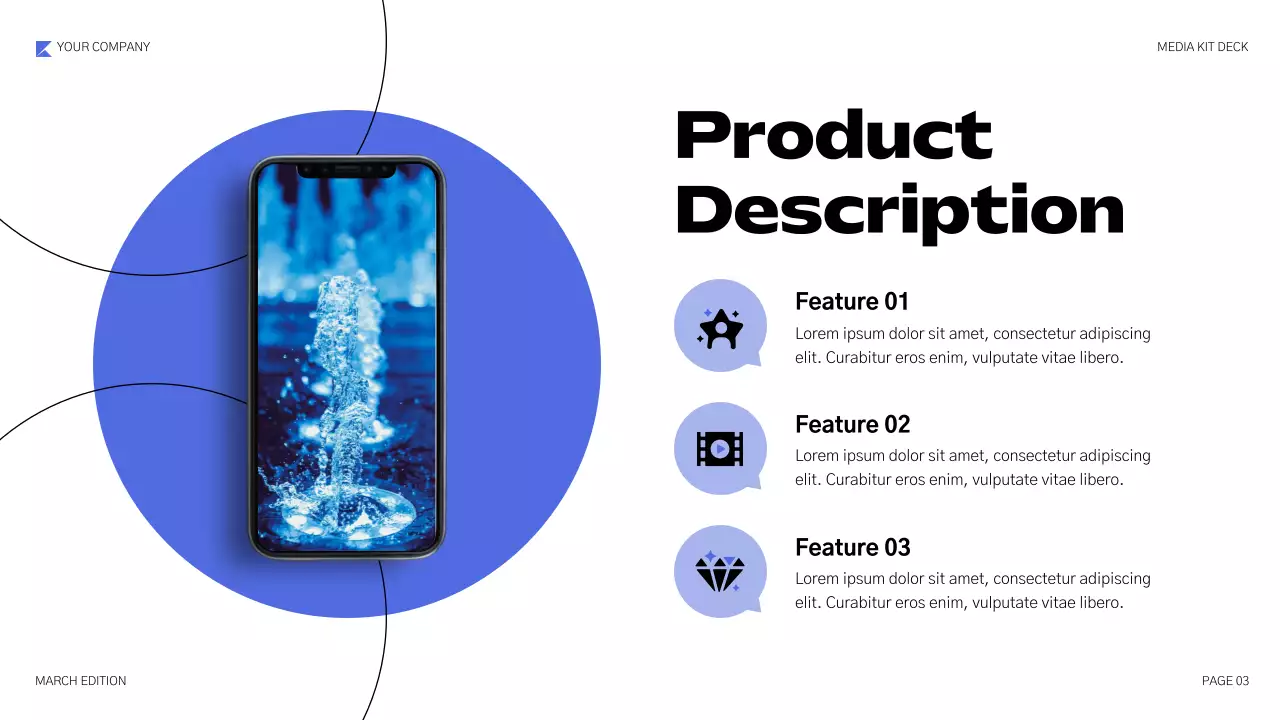 Blue Geometric Media Agency Pitch Presentation