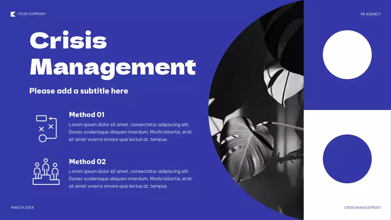 Blue Geometric PR Agency Pitch Presentation