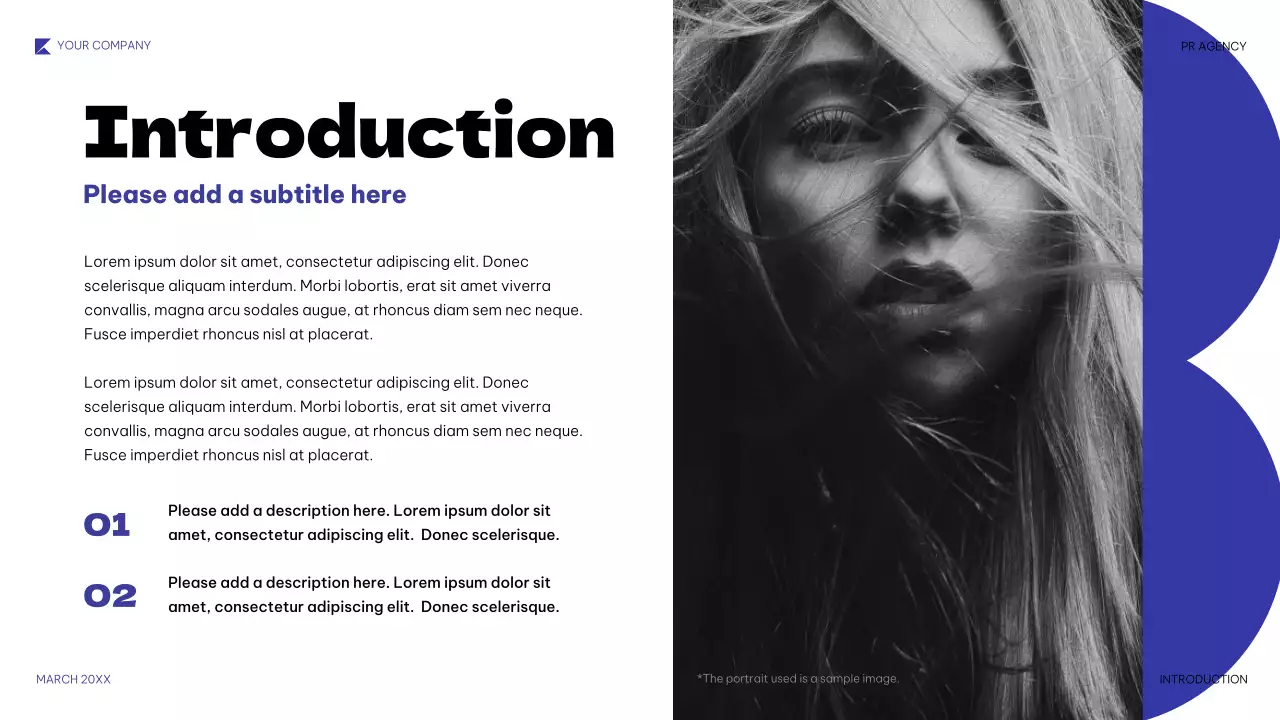 Blue Geometric PR Agency Pitch Presentation