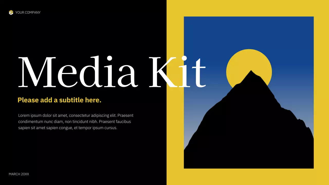 Yellow Bold Media Agency Pitch Presentation