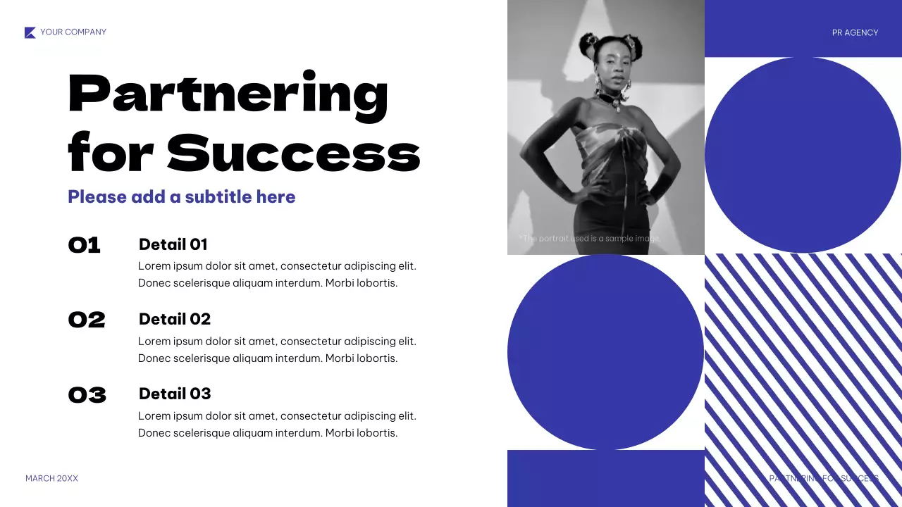 Blue Geometric PR Agency Pitch Presentation