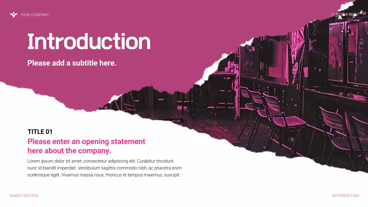 pink modern agency presentation