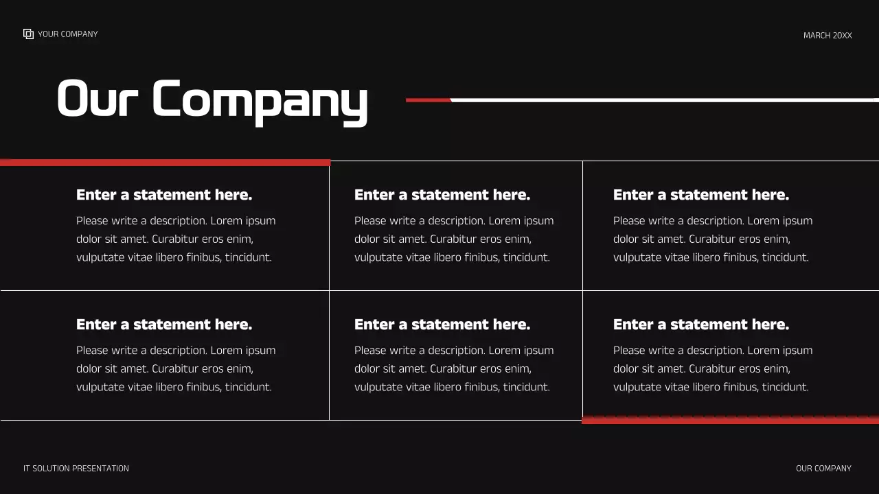 Red Modern IT Solution Presentation
