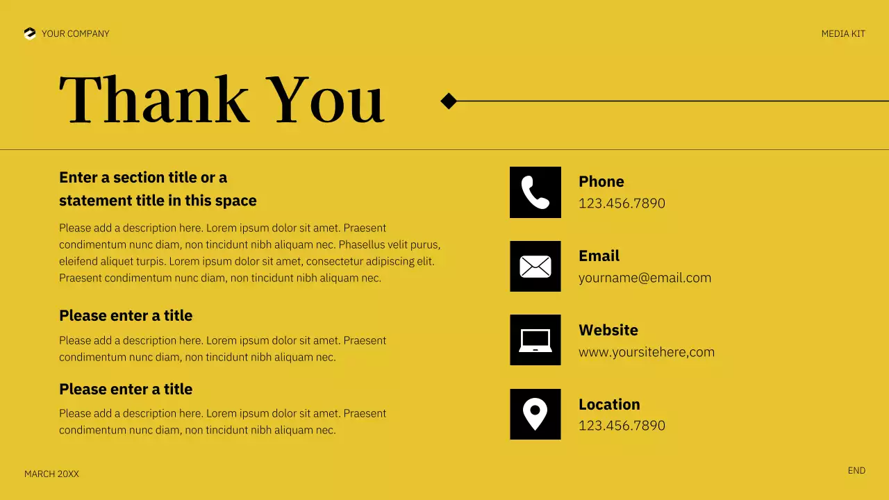 Yellow Bold Media Agency Pitch Presentation