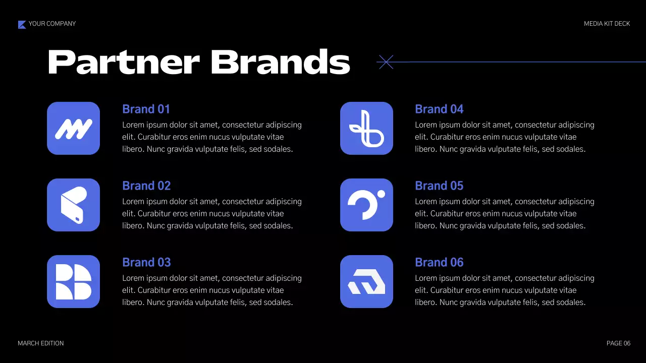 Blue Geometric Media Agency Pitch Presentation