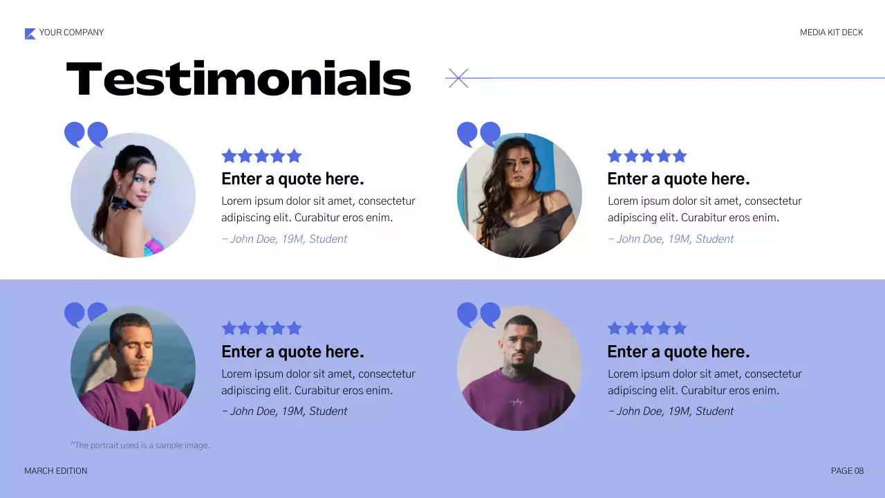 Blue Geometric Media Agency Pitch Presentation